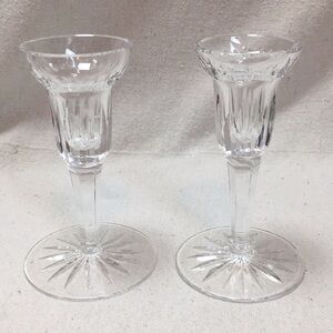 Pair Waterford Crystal Candlestick Holders